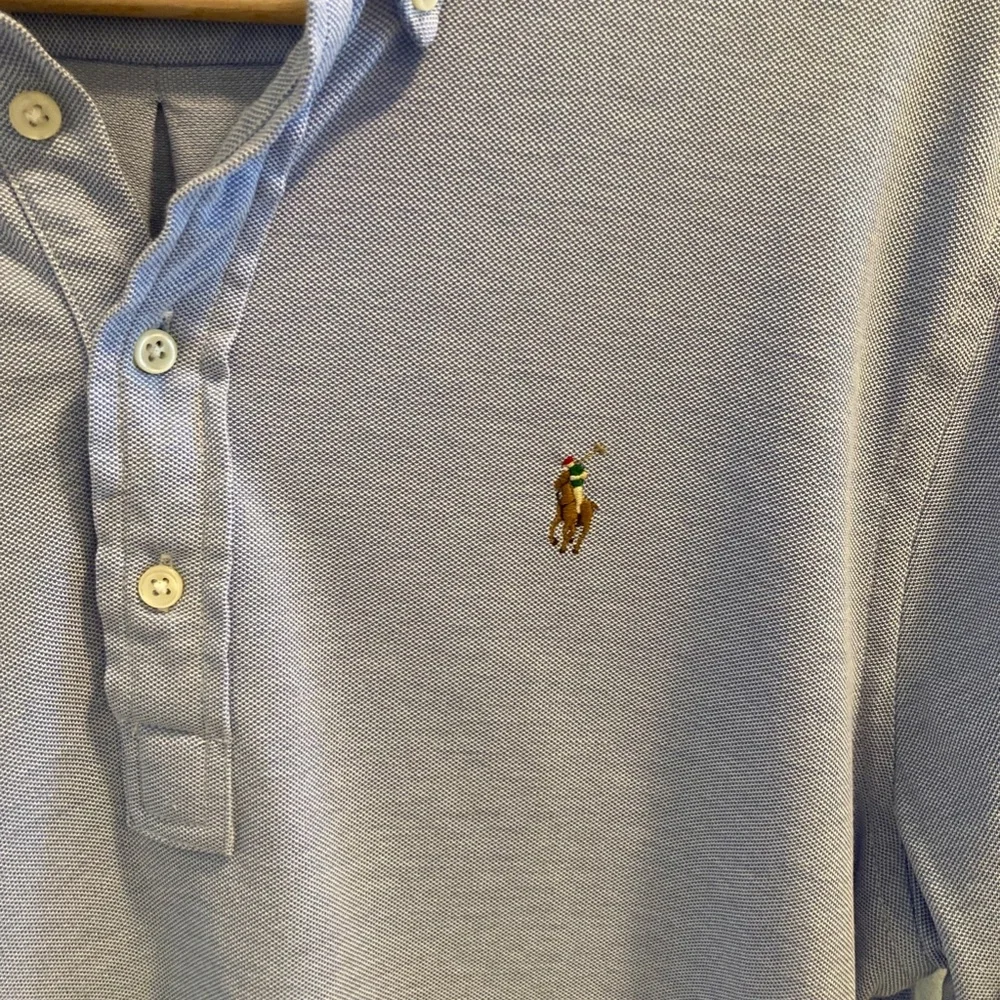 Ralph Lauren Pique Short Sleeve Button Down Men Size L